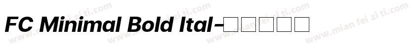 FC Minimal Bold Ital字体转换